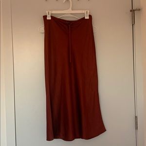 Madewell rust midi skirt